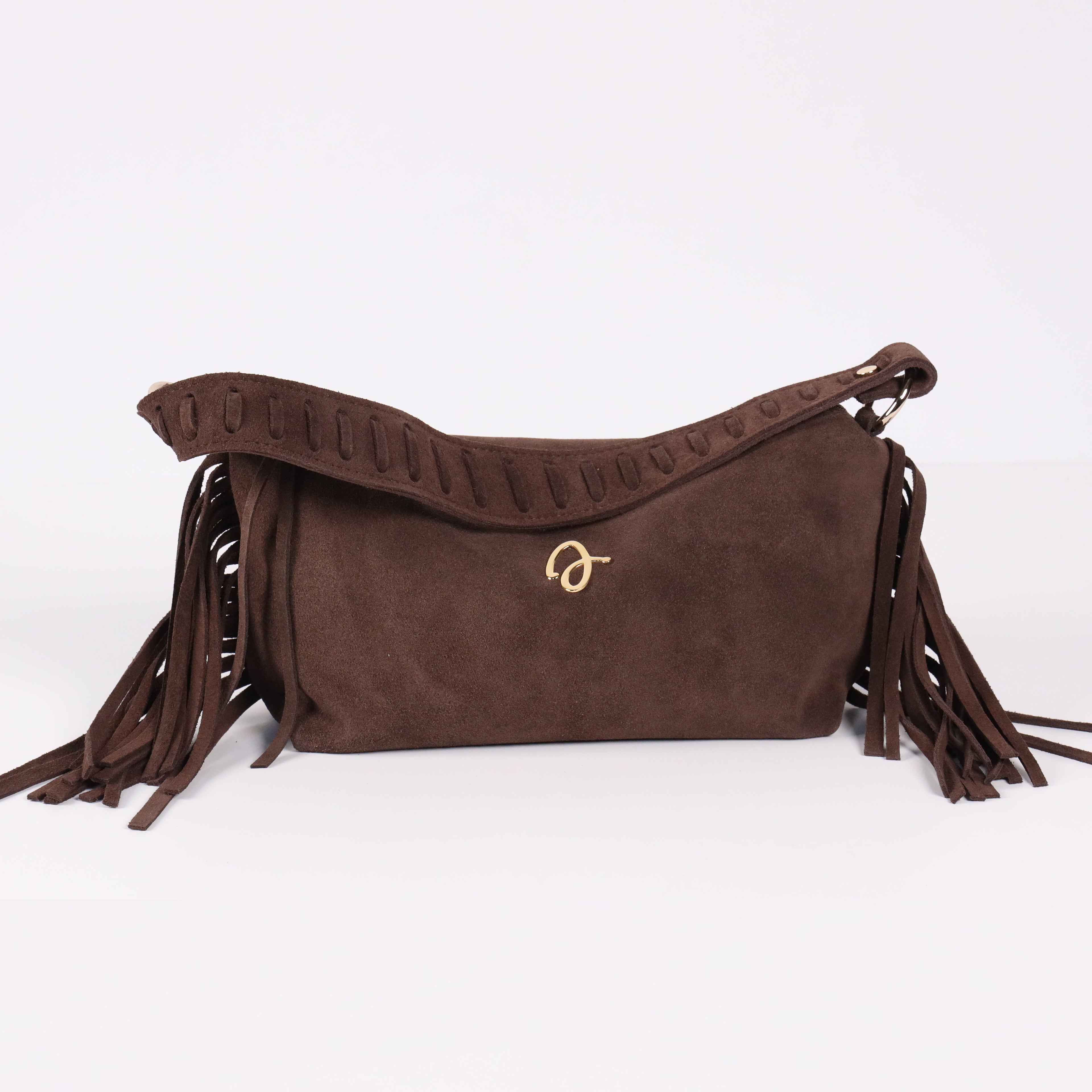 Brown Fringe Leather Bag