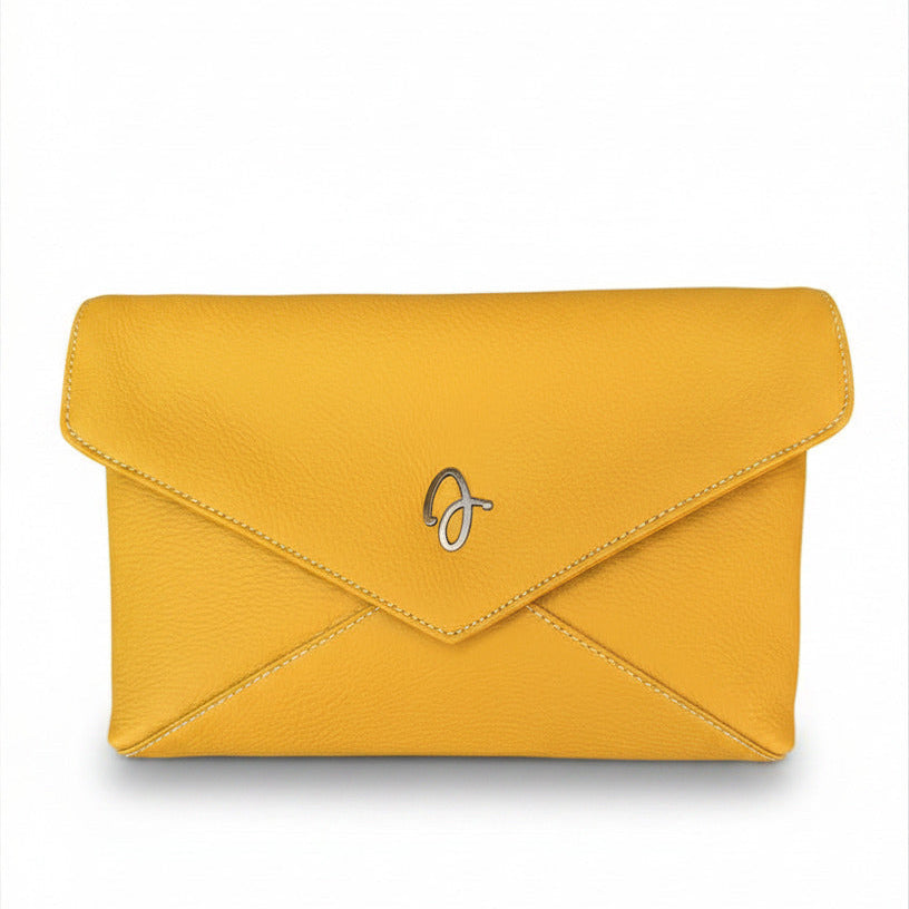 Yellow leather envelope