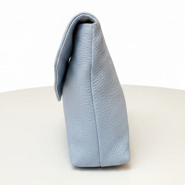 Light blue leather envelope