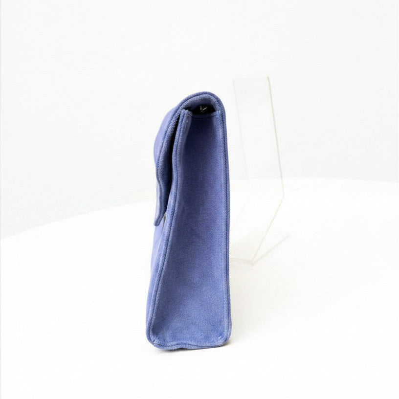 Cobalt blue suede envelope