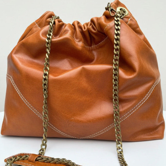 Camel plain Thea tote bag