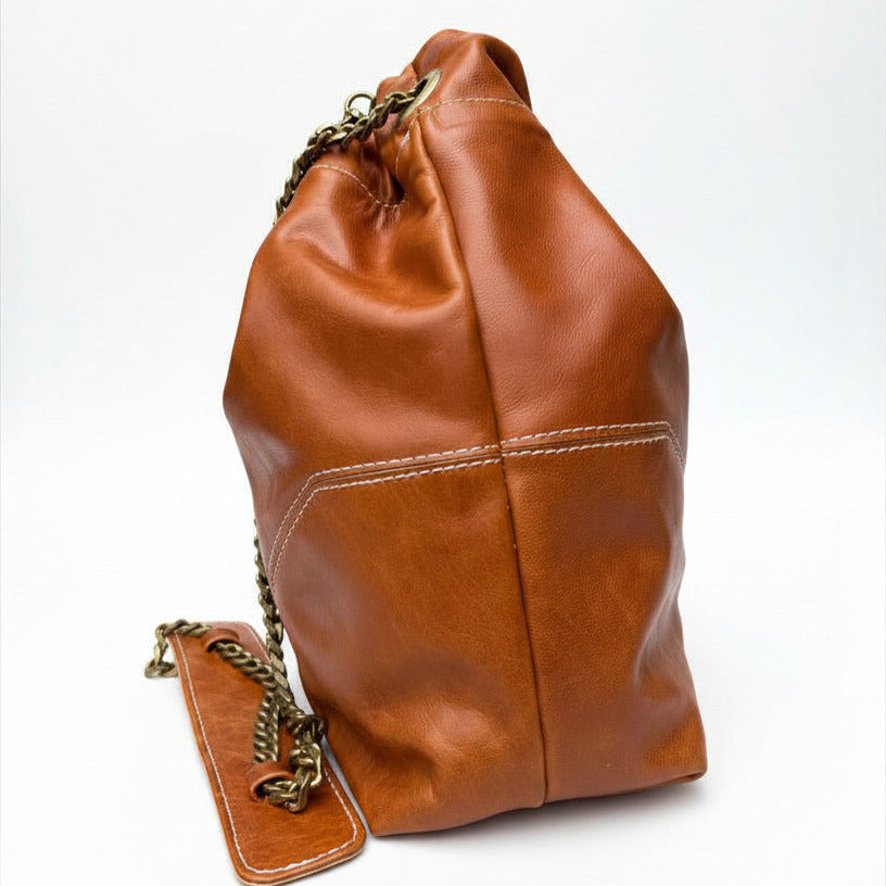 Camel plain Thea tote bag