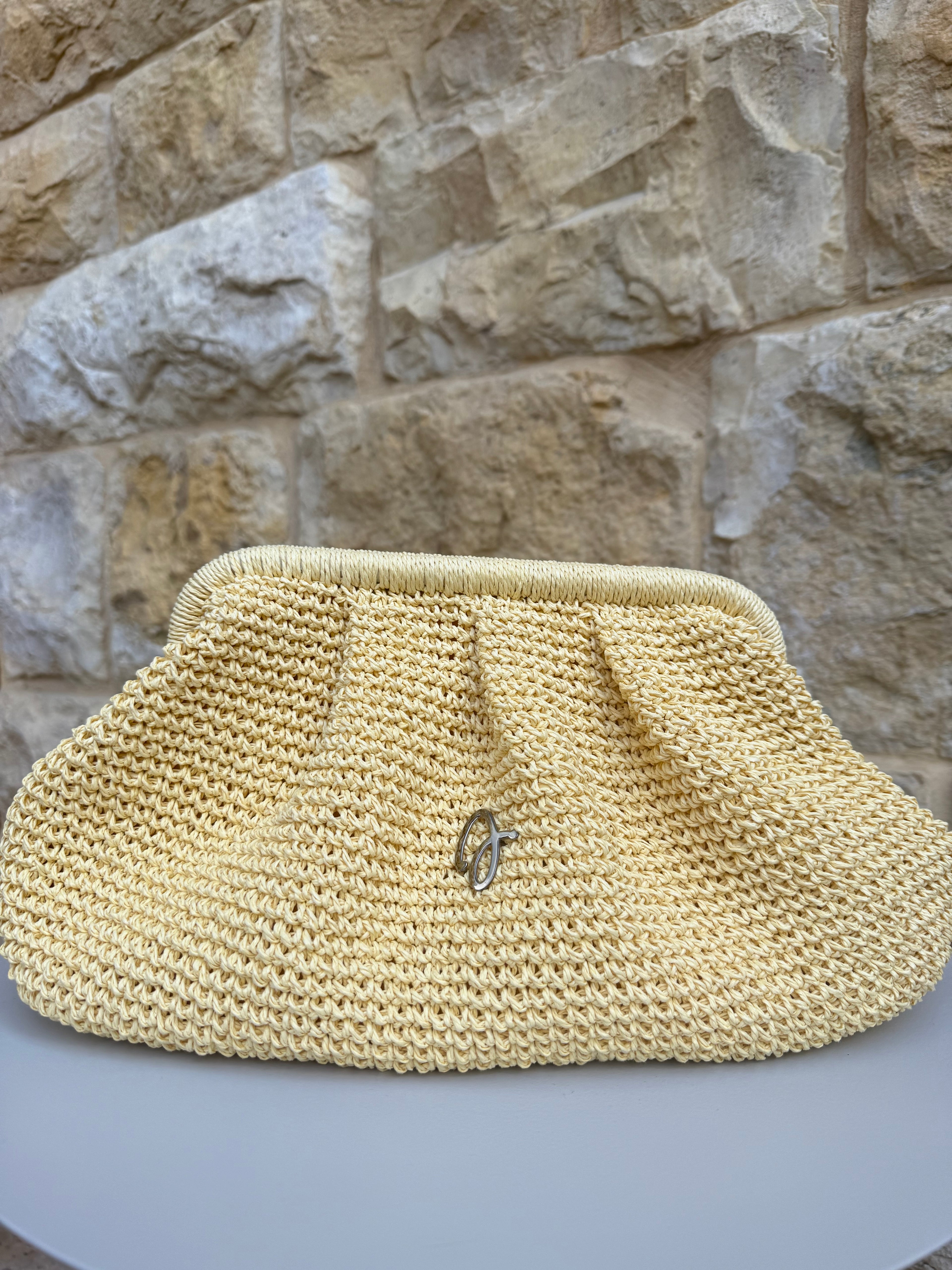 Yellow Raffia Bag