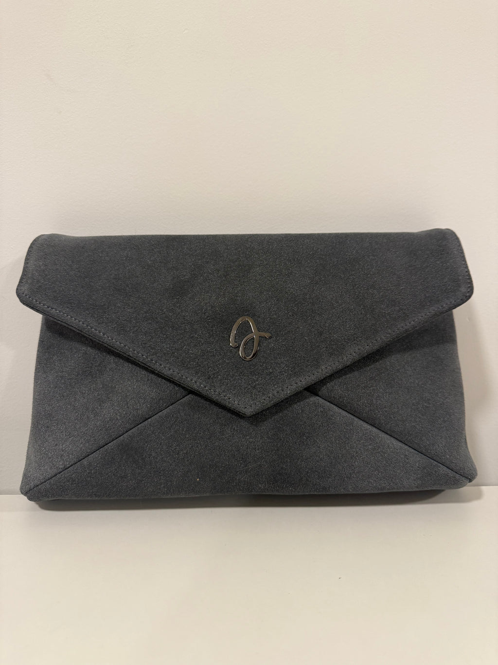 Grey Suede Envelope